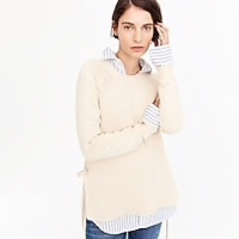 Jcrew side tie sweater